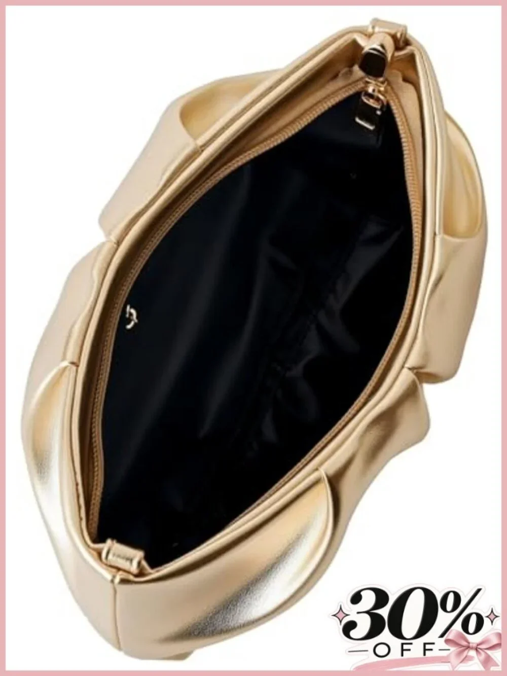 PU Leather Ruched Evening Bag Clutch Purse with Detachable Crossbody Strap